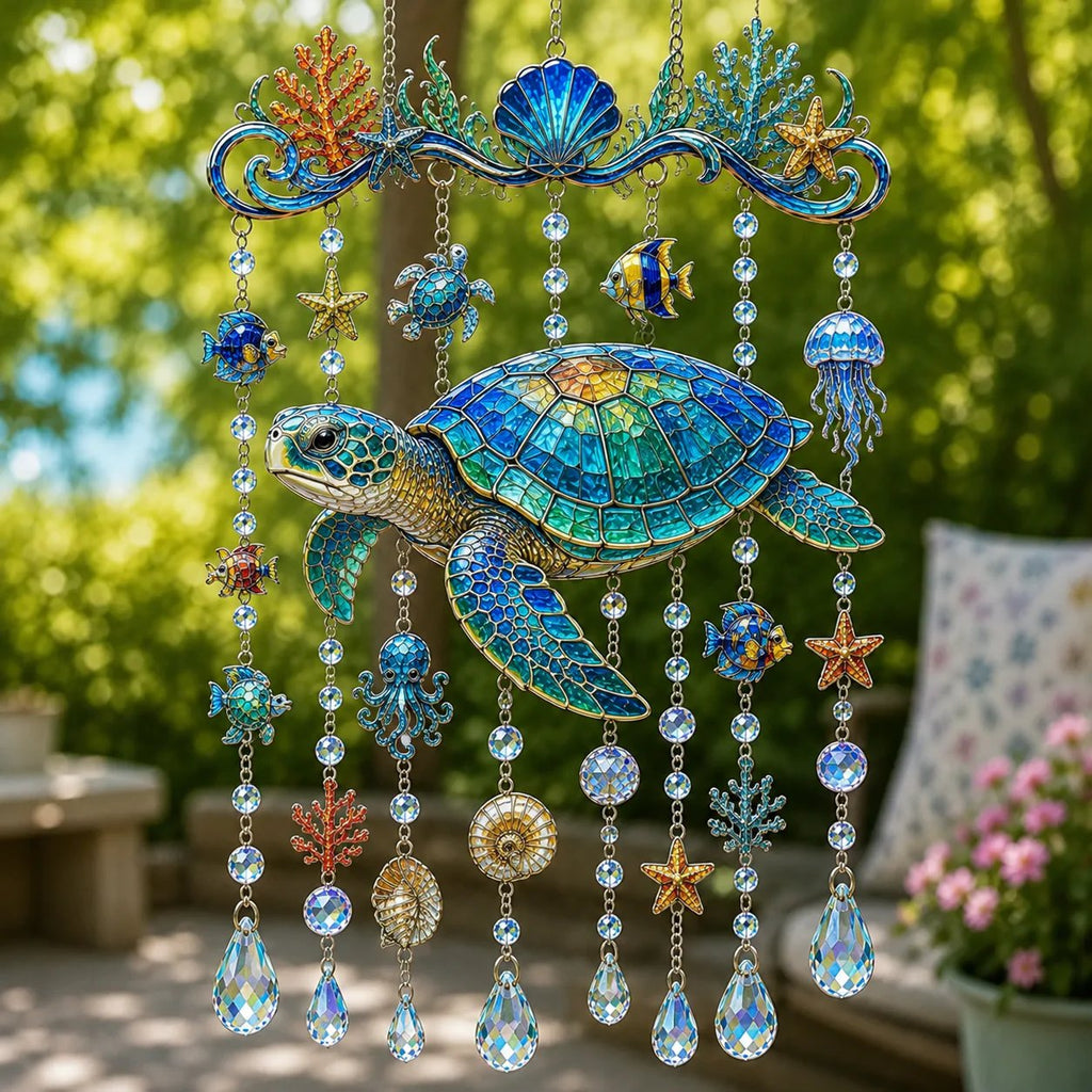 CoralWhispers – Seaside Wind Chime – Sea turtle / Buy 1