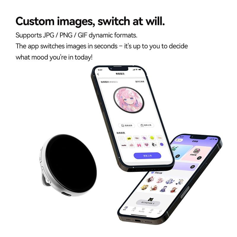 PixelPin – Digital Badge Photo & GIF Display Screen Pin – image 3