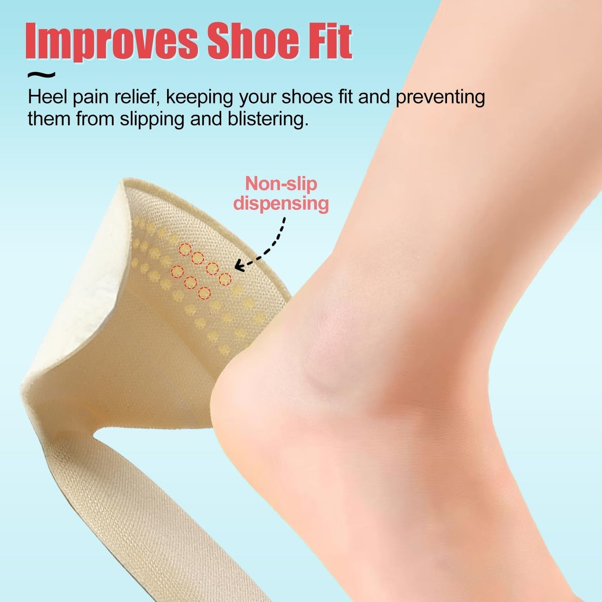 Soft Heel Cushion Pads Anti-slip Heel Protectors for Women & Men – image 4