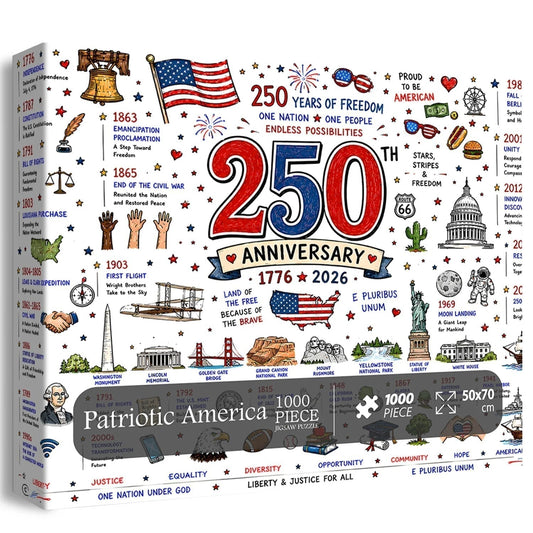 FreedomPiece – 1000 Piece USA Themed Puzzle Set – Buy 1