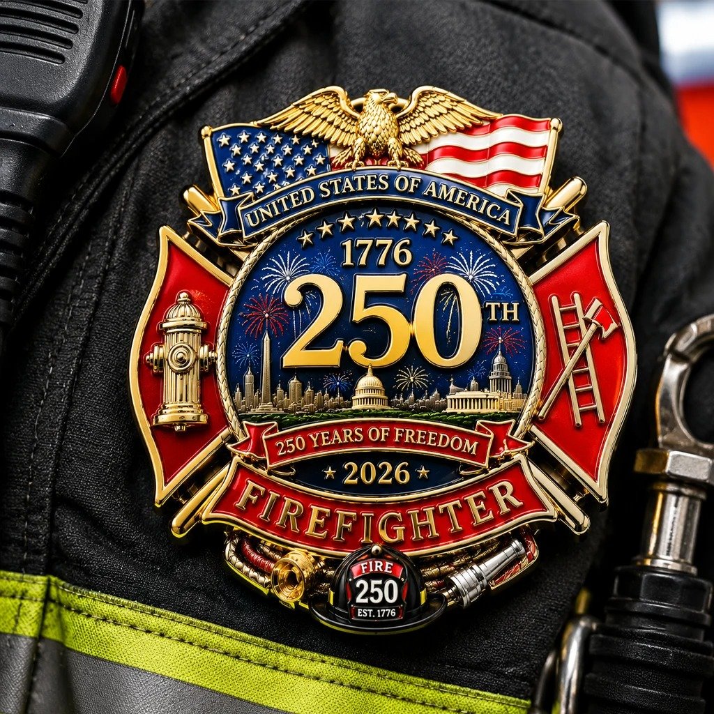 ValorShield – 250 Years Fire Service Badge – BUY 1