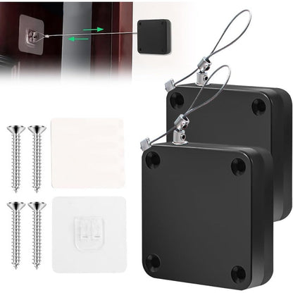 SmoothShut - Automatic Door Closer – Black / 2-Pack (Most Popular)