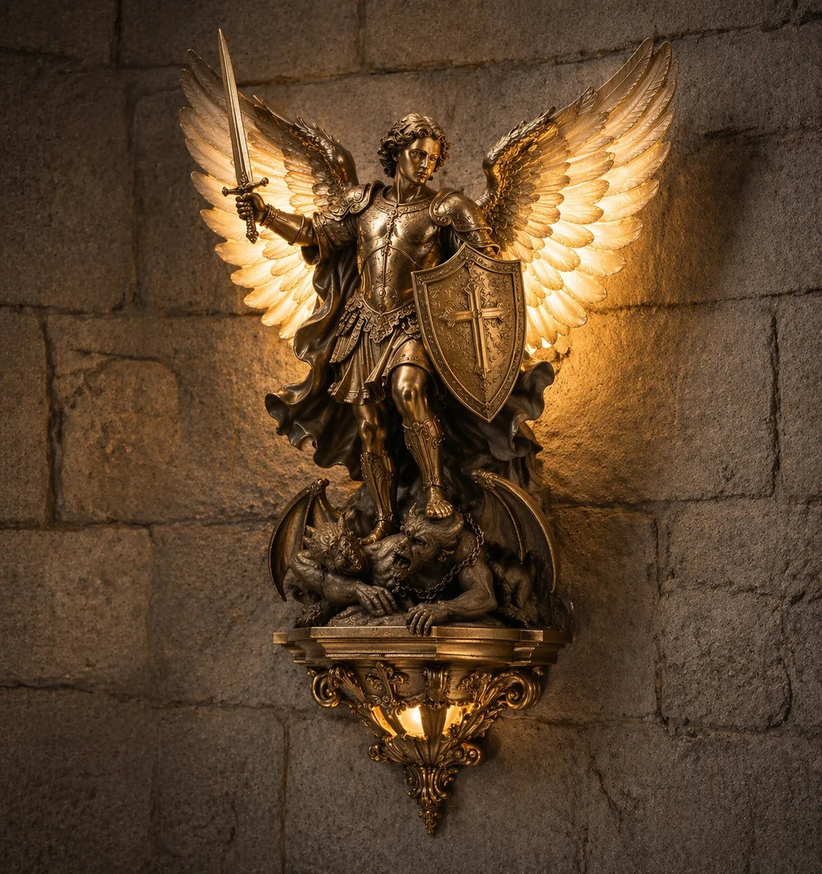 CelestialGuard – Archangel Michael LED Wall Lamp – image 4
