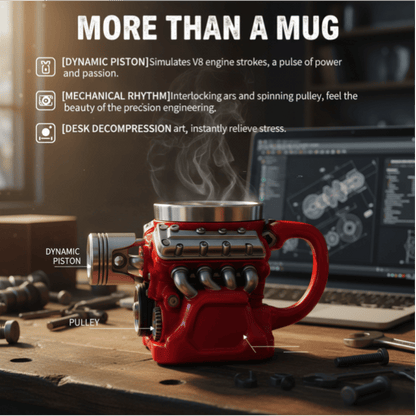 Ultimate V8 Engine Stainless Steel 3D Mug & A Gearhead's Dream – image 5