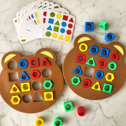 ShapeWise – Montessori Wooden Shape Matching Puzzle Game – WITH BELL