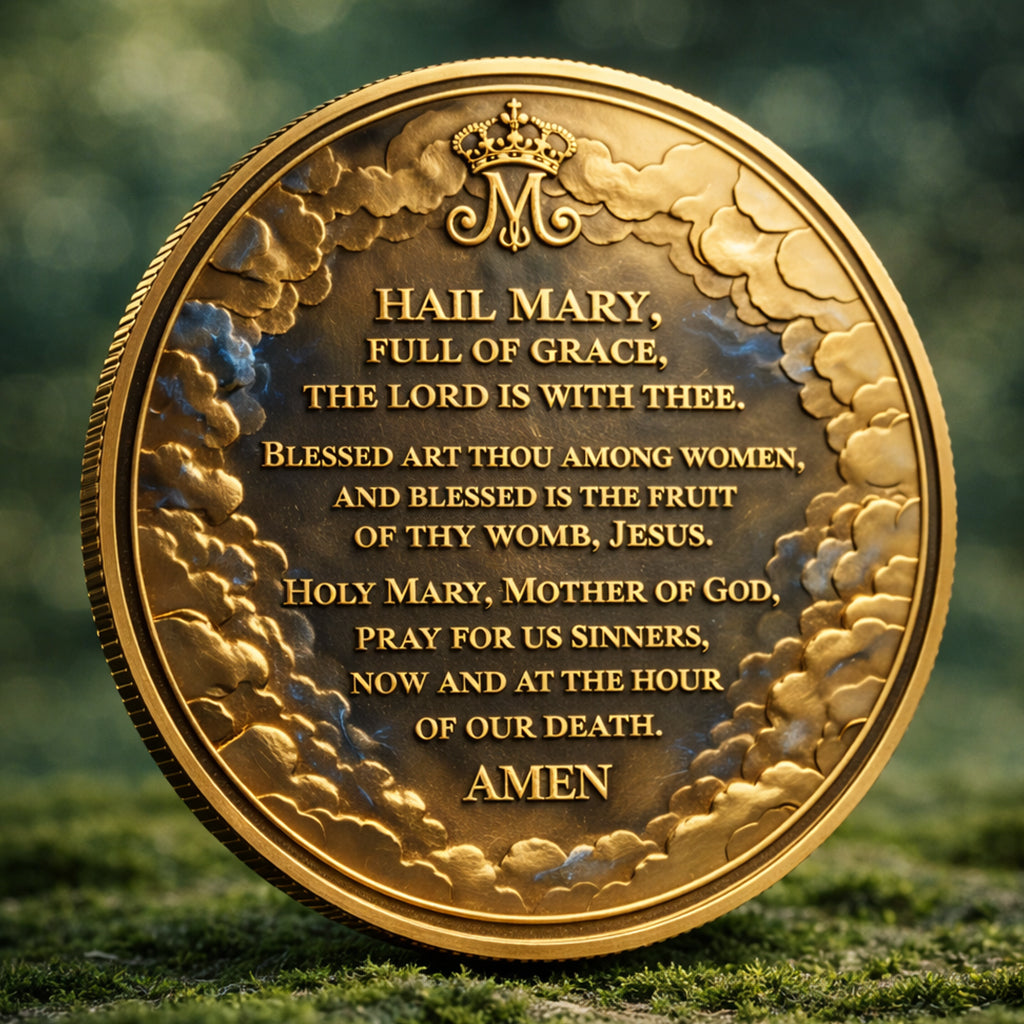 HeavenlyGrace – Catholic Challenge Coin – image 2
