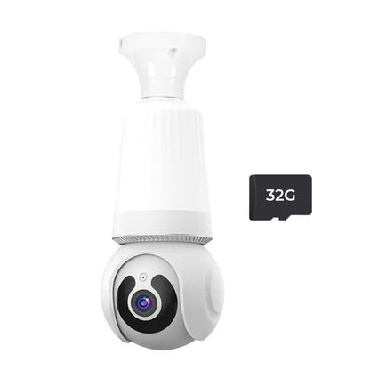 LumiGuard – Wireless Smart Bulb Security Camera – 300W-UltraHD+32GB Memory Card