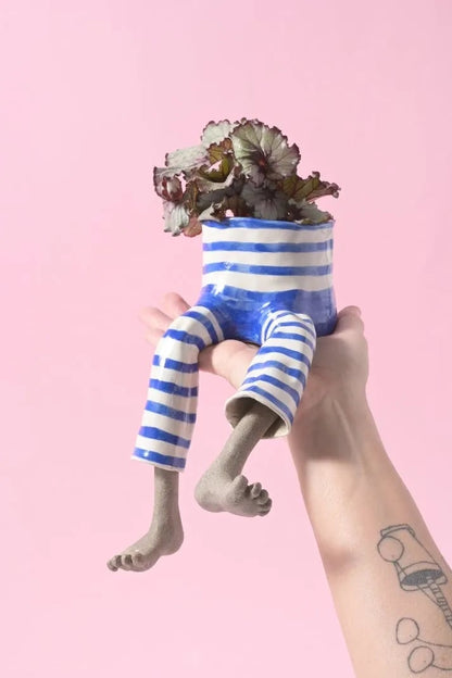 SproutBuddy - Decorative Hanging-Leg Planter – Summer night blues