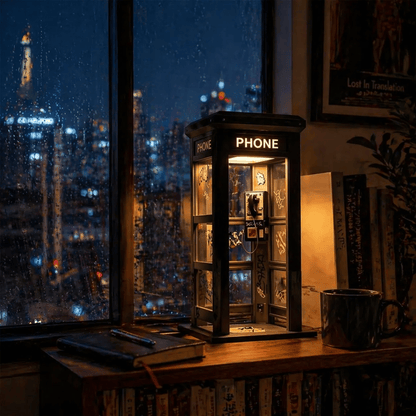 NoirBooth Glow - Vintage Phone Booth Ambient Lamp – image 12