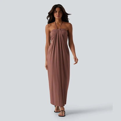 HalterTie – Elegant Back Maxi Dress with Pockets – image 14
