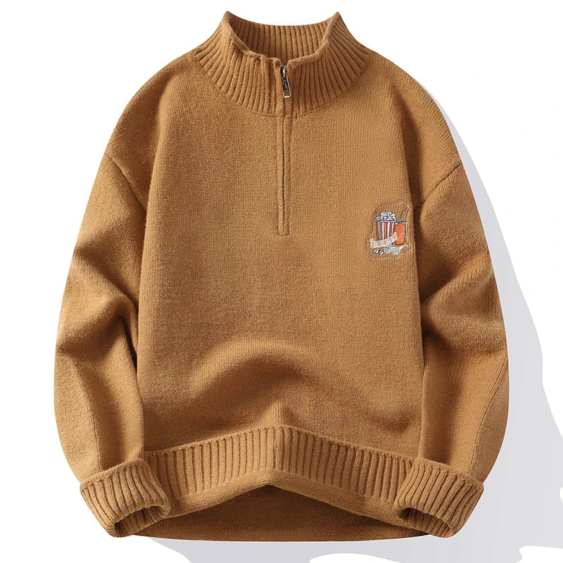 Evan's Stylish Zipper – Khaki / XS