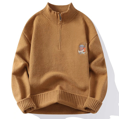 Evan's Stylish Zipper – Khaki / XS