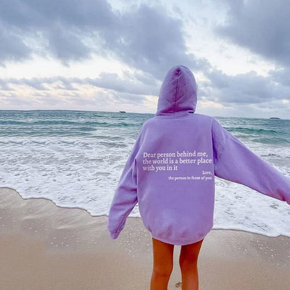 WarmWords Sweatshirt – Kindness You Can Wear – Purple / S