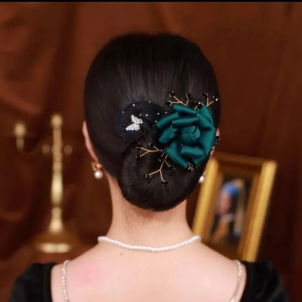 QuickTwist - Stylish and Quick Hairband – Green Rose