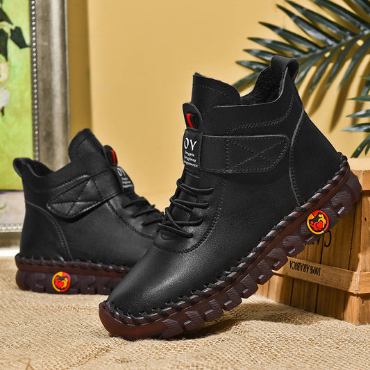 Ultra Comfortable & Warm Leather Shoes – Black / EU 36 / UK 3 / US 6