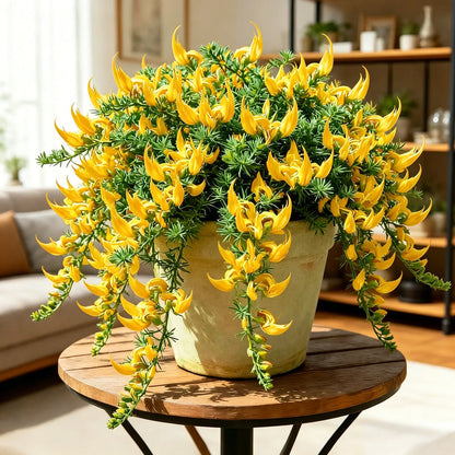 ParrotBloom – Rare Parrot Beak Spider Plant – Yellow / 2 Bulbs-Small flower pot