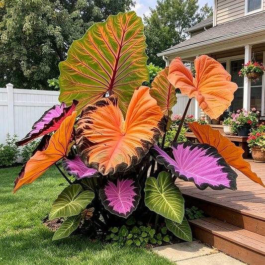 ColorBloom – Giant Multi-Color Caladiums Bulbs – Rainbow / 3 Bulbs