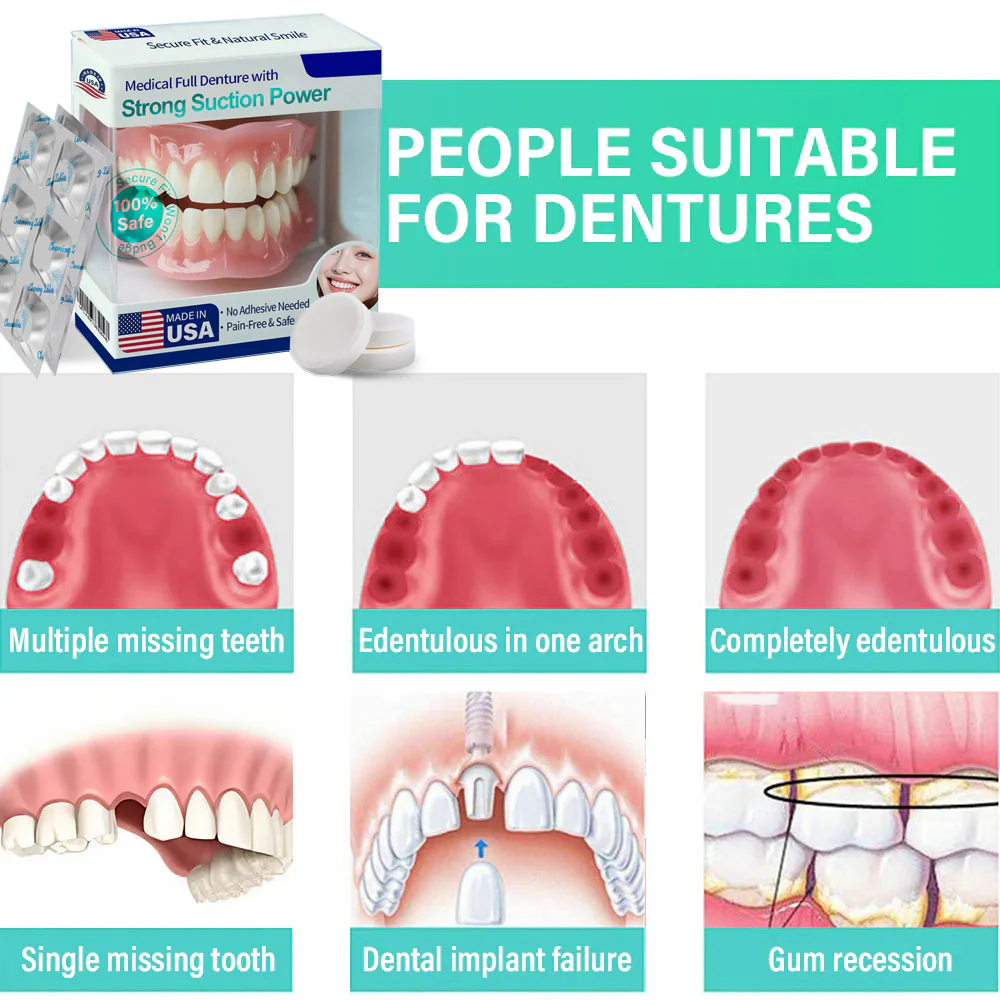 AuraSmile – Medical Grade Strong Suction Full Denture – image 6