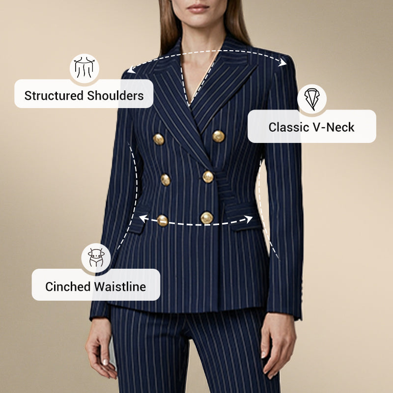 FemmeLine – Women’s Tailored Pinstripe Suit – image 12