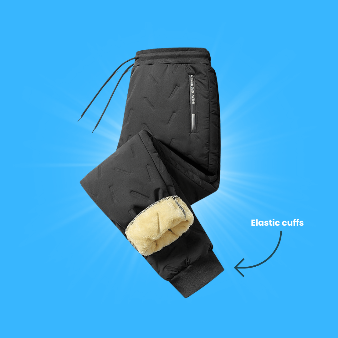 Fleece Thermal-Pants Unisex – Black / With Cuff / XXS
