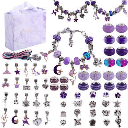 Charmella – Girls Charm Bracelet Making Kit – Purple-Classic