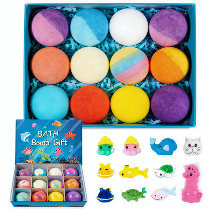 KidSplash – Colorful Bath Bomb Gift Set for Kids – 12 Pack Kid Bath Bombs Gift Set / Buy 1 Set