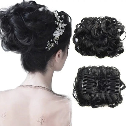 CurlNest – Messy Bun for Everyday Chic Looks – Black Brown
