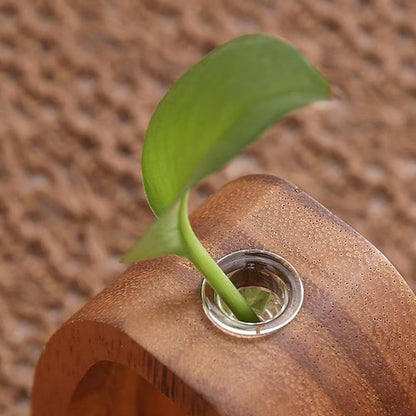 NatureNest – Solid Wood Glass Flower Vase – image 10