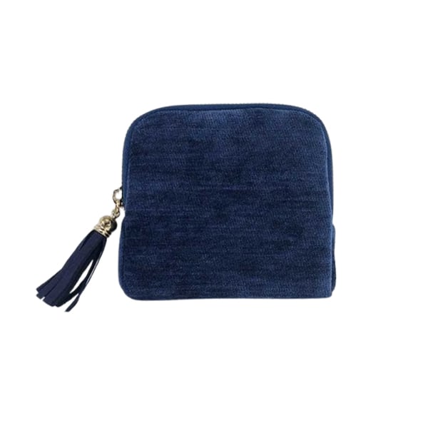 LuxeCarry – Portable Jewelry Storage Bag with Zipper – Blue