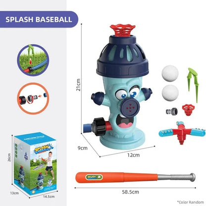 AquaSwing – Fun Water Spray Baseball Game Toy – Fire Hydrant / Upgraded 360° Roating Sprinkler Baseball Set