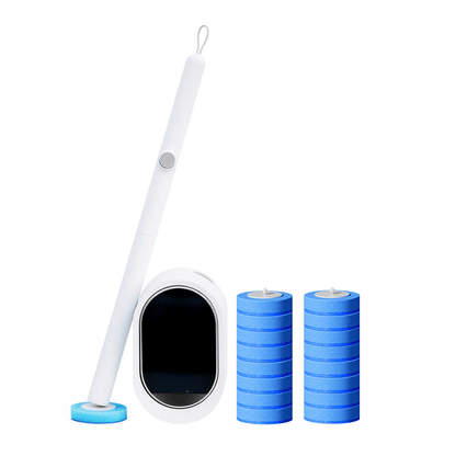 SanitiBrush – Germ-Free Toilet Cleaning Tool – 1 disposable toilet brush + 16 refill heads