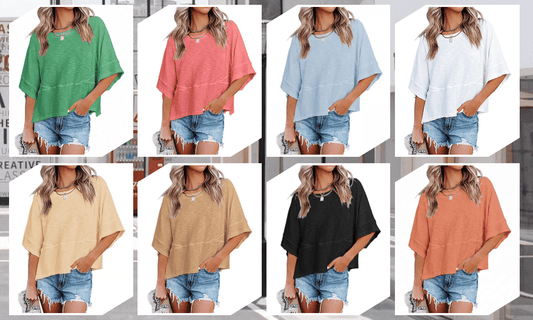 BellAura – Solid Color Bell Sleeve T-Shirt – Green / S