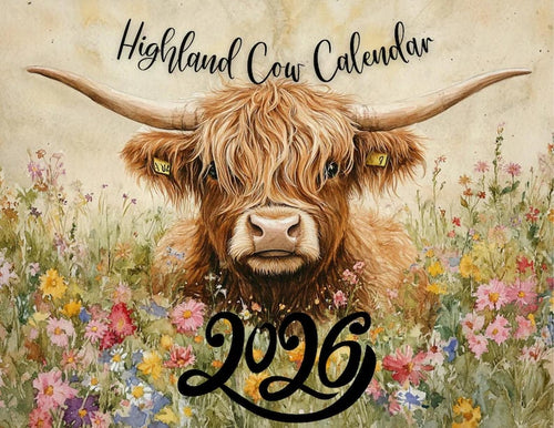 HighlandHugs – 2026 Cute Highland Cow Wall Calendar – Buy 1