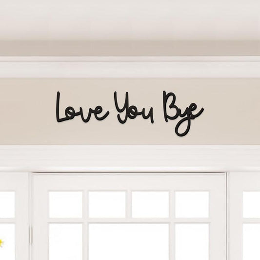 SweetEntry – Family Love You Bye Entryway Wall Decor – Black