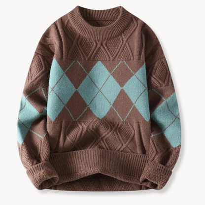 Ellis GeoKnit Sweater – Khaki / S