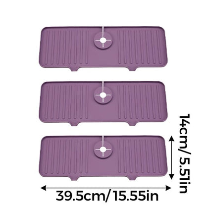 AquaGuard – Protective Kitchen Sink Faucet Mat – Purple*3