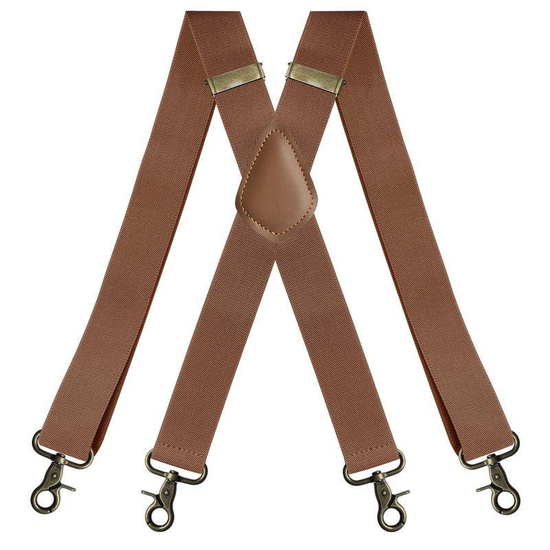 GentleHold – Premium Leather Suspenders for Men – Brown