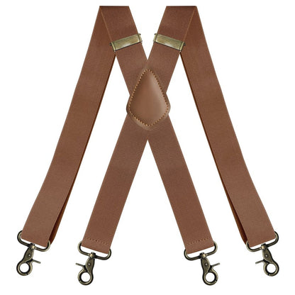 GentleHold – Premium Leather Suspenders for Men – Brown