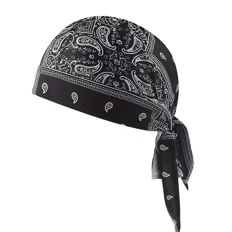 RoyalWave – Paisley Hair Durag – Black 1