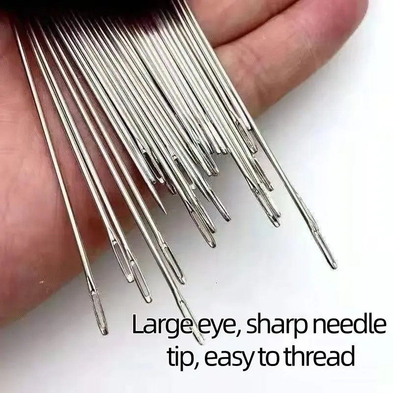 34PCS Big Eye Steel Needles Set – image 8