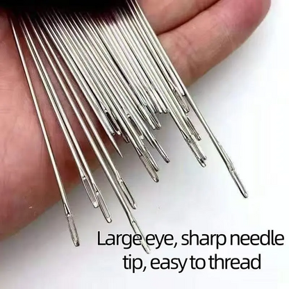 34PCS Big Eye Steel Needles Set – image 8