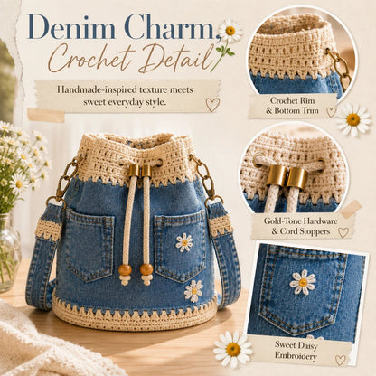 DaisyDenim – Crochet Bucket Bag – image 9