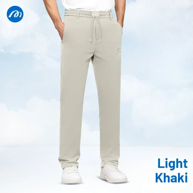 MeshIrons - Men’s Breathable Mesh Panel Casual Pants – Light Khaki / 28 / 26