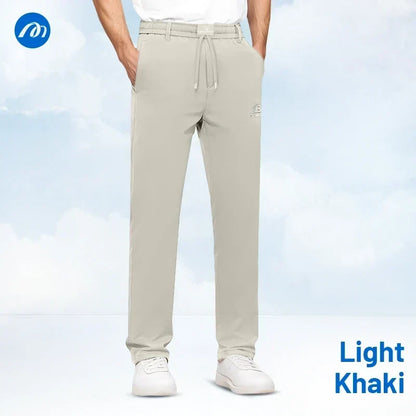 MeshIrons - Men’s Breathable Mesh Panel Casual Pants – Light Khaki / 28 / 26