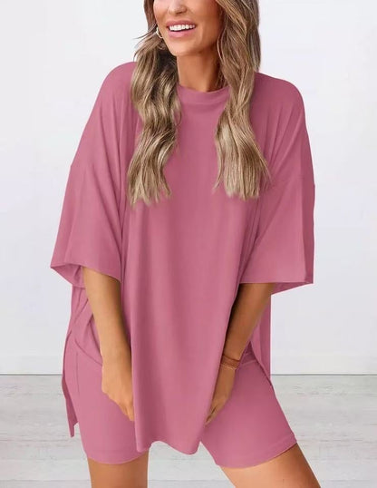 ComfiChic - Two Piece Relaxed Fit Set – Pink / S