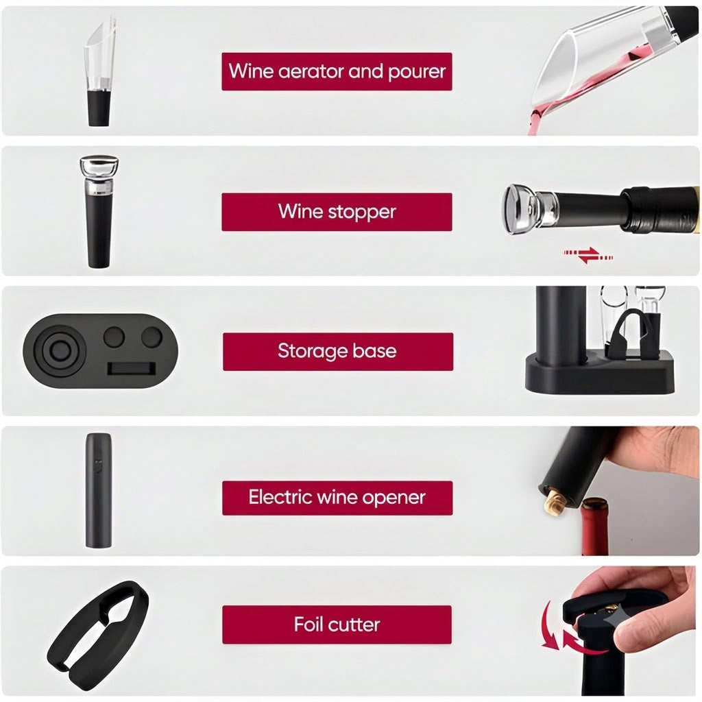 CorkEase – Luxury Electric Wine Accessory Set – image 7