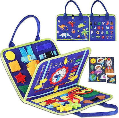 LittleLogic – Montessori Busy Play Board – Blue / Single page