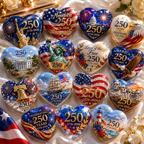 PatriotHearts – America 250th Anniversary Heart Ornament Collection – image 2