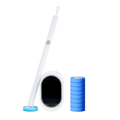 SanitiBrush – Germ-Free Toilet Cleaning Tool – 1 disposable toilet brush + 8 refill heads