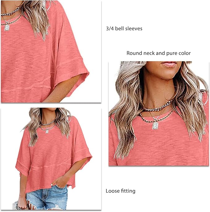 BellAura – Solid Color Bell Sleeve T-Shirt – image 6